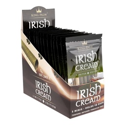 [pap106b] King Palm Mini Irish Pre-Roll Pouch - Irish Cream - 5 Per Pack  - Box Of 15