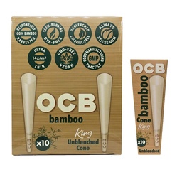 [ocb033b] Rolling Papers OCB King Size Bamboo Pre-Rolled Cones - 10 Pack - Box of 12