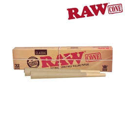 [cone23] Pre-Rolled Cone Raw Classic King Size Pack of 32 Cones