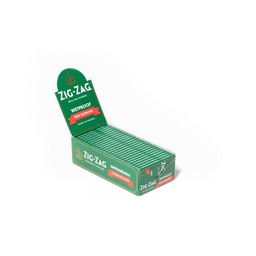 [zz003b] Green Zig Zag Rolling Papers Box of 25