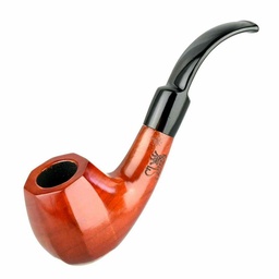 [gfa017] Wood Pipe Shire Pipes Bent Octagon Brandy Cherry Wood - 5.5"