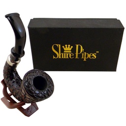 [gfa019] Wood Pipe Shire Pipes Carved Hungarian Calabash Wood Pipe - 5"        