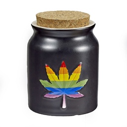 [fct067] Storage Jar Rainbow Leaf  Stash Jar