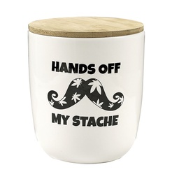 [fct071] Storage Jar Hands Off My Stache Stash Jar Large