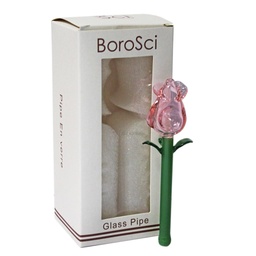 [bsp018] Glass Pipe BoroSci Pink Rose Pipe