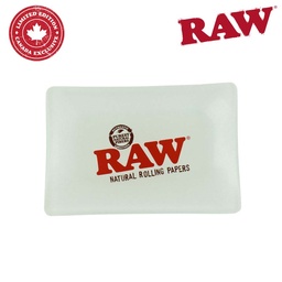 [h824] Raw Frosted Glass Rolling Tray Mini 