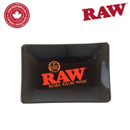 [h825] Raw Black Glass Rolling Tray Mini