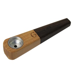 [gpw012] Wooden Pipe Genuine Pipe Co Black & Brown Slab