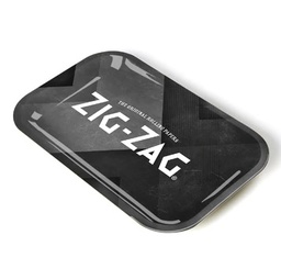 [zz101] Zig Zag Metal Rolling Tray - Medium - Black