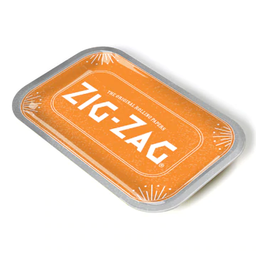 [zz102] Zig Zag Metal Rolling Tray - Medium - Orange