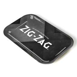[zz105] Zig Zag Metal Rolling Tray - Small - Black