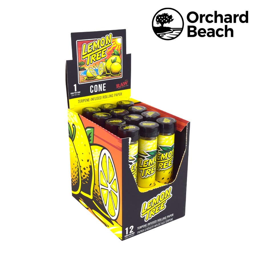 Rolling Cone Raw Orchard Beach Terpene Infused Lemon Tree Box of 12