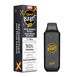 [fvb1001b] *EXCISED* Flavour Beast Flow Disposable Vape Rechargeable Mad Mango Peach Box Of 6
