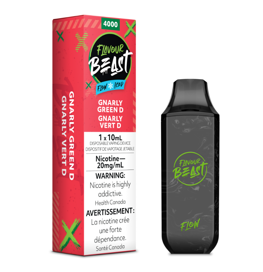 *EXCISED* Flavour Beast Flow Disposable Vape Rechargeable Gnarly Green D (Green Dew) Box Of 6