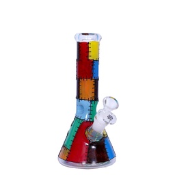 [kmg033] Glass Bong Karma 9" Beaker Stitched Up Design