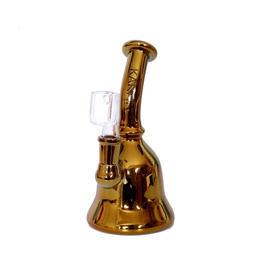 [kmgc023] Glass Dab Rig Karma 6" Metallic Gold Kettle