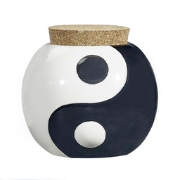 [fct090] Ceramic Storage Jar Yin-Yang