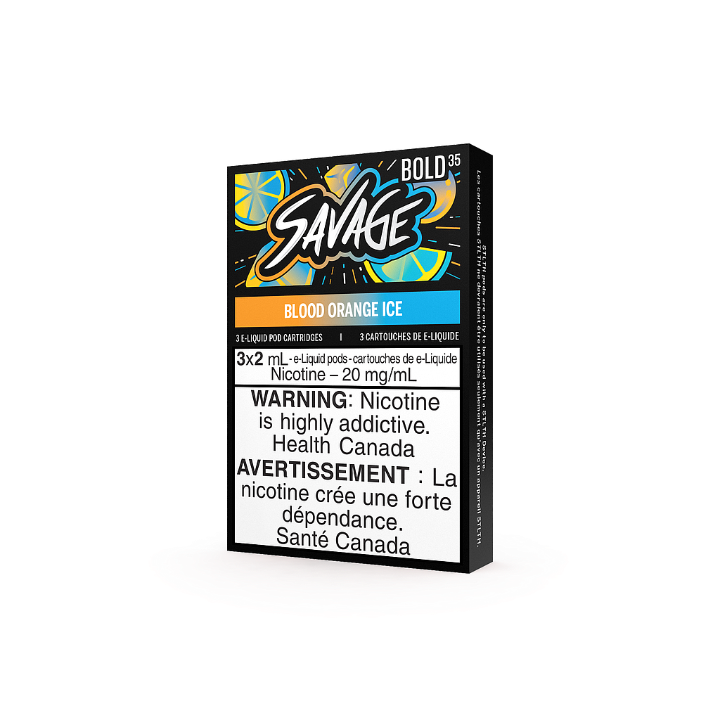 *EXCISED* STLTH Savage Pod 3-Pack - Blood Orange Ice + Bold