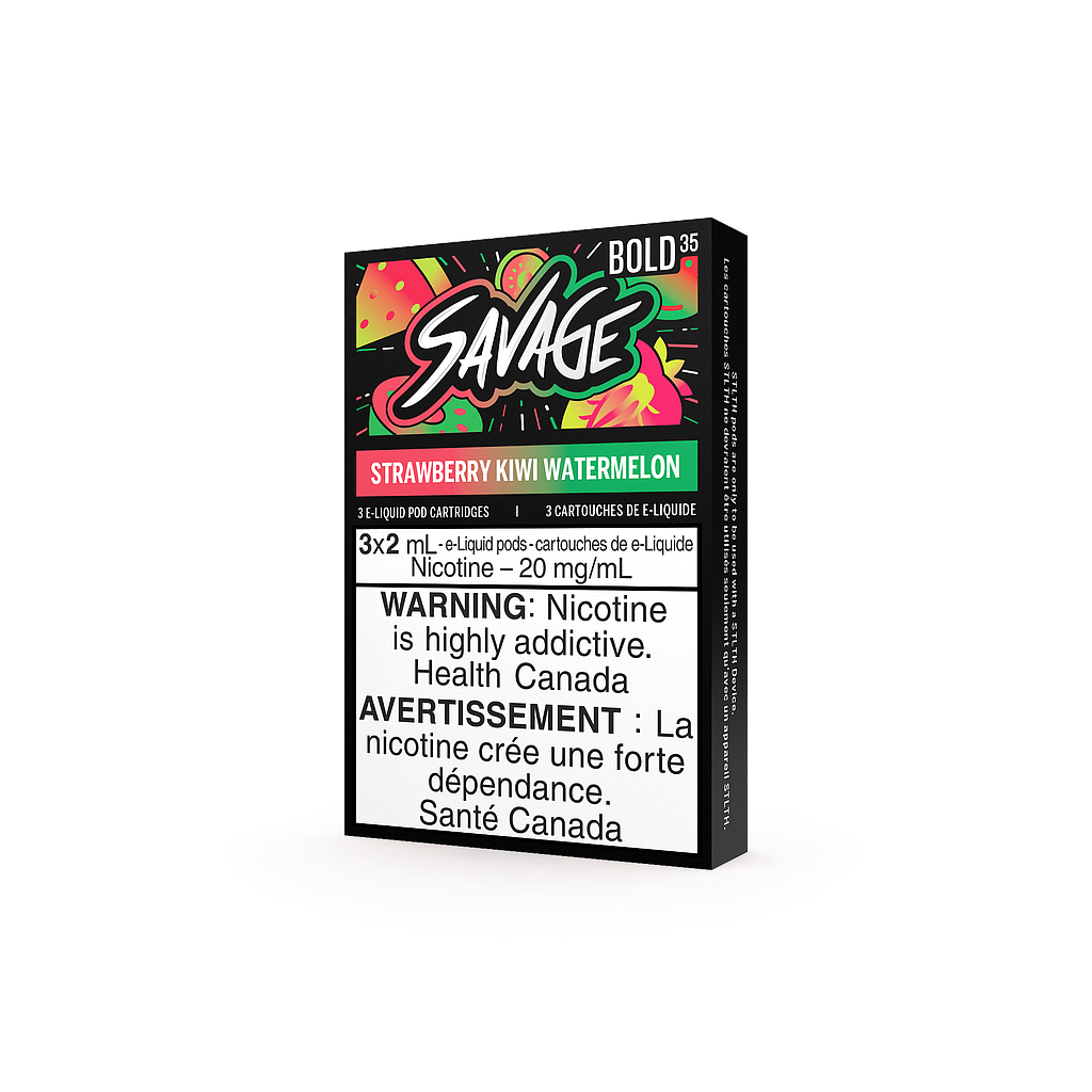 *EXCISED* STLTH Savage Pod 3-Pack - Strawberry Kiwi Watermelon + Bold