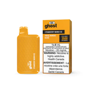 *EXCISED* Disposable Vape Ghost Box 3500 Puff Strawberry Mango Ice Box of 5