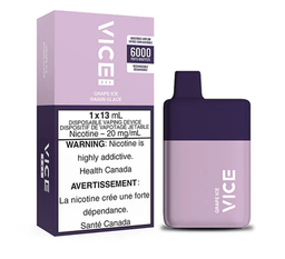 [vic1314b] *EXCISED* Disposable Vape Vice Box Grape Ice Box of 5