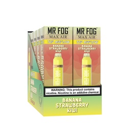 *EXCISED* Mr Fog Max Air Disposable Vape Banana Strawberry Kiwi 2500 Puffs Box Of 10