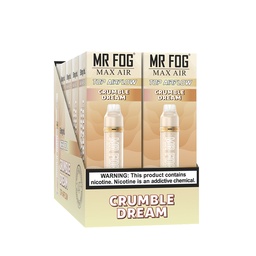 *EXCISED* Mr Fog Max Air Disposable Vape Crumble Dream 2500 Puffs Box Of 10
