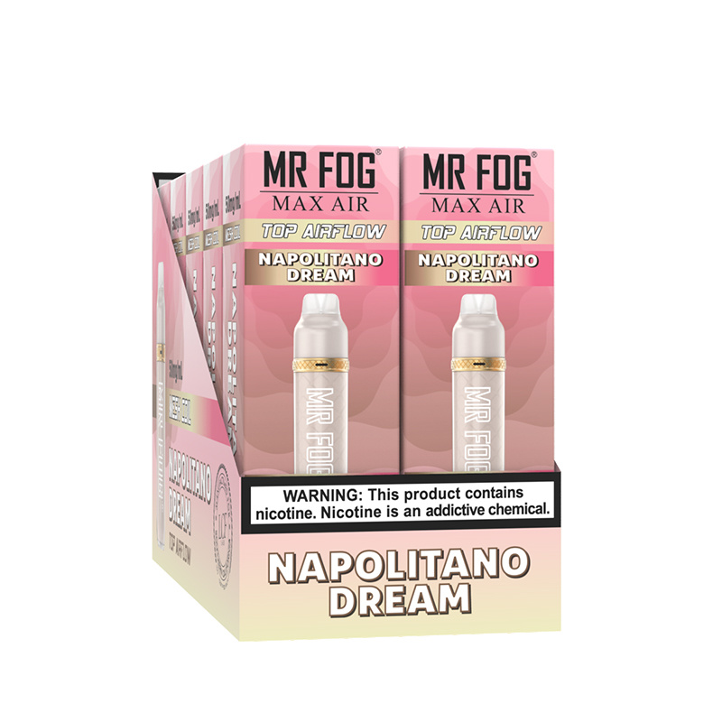 *EXCISED* Mr Fog Max Air Disposable Vape Napolitano Dream 2500 Puffs Box Of 10
