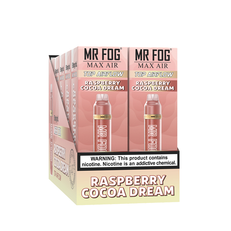 *EXCISED* Mr Fog Max Air Disposable Vape Raspberry Cocoa Dream 2500 Puffs Box Of 10