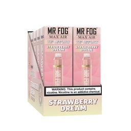 *EXCISED* Mr Fog Max Air Disposable Vape Strawberry Dream 2500 Puffs Box Of 10