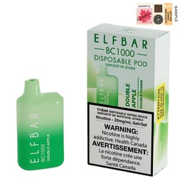 [elf1204b] *EXCISED* Elf Bar Disposable Vape BC1000 650mAh Double Apple Box Of 10