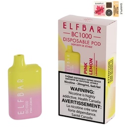 [elf1208b] *EXCISED* Elf Bar Disposable Vape BC1000 650mAh Pink Lemon Box Of 10