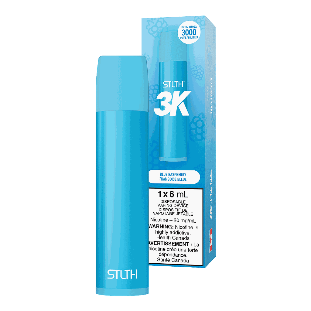 *EXCISED* STLTH 3K Disposable Vape 3000 Puff Blue Raspberry Box Of 6