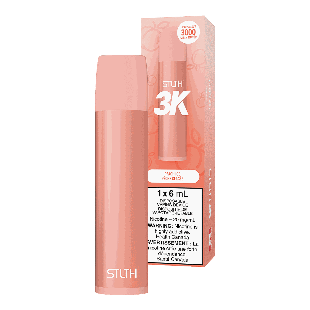 *EXCISED* STLTH 3K Disposable Vape 3000 Puff Peach Ice Box Of 6