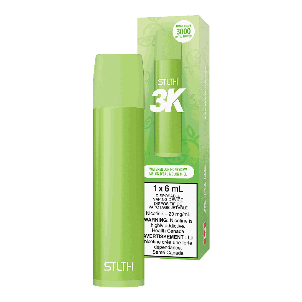 *EXCISED* STLTH 3K Disposable Vape 3000 Puff Watermelon Honeydew Box Of 6