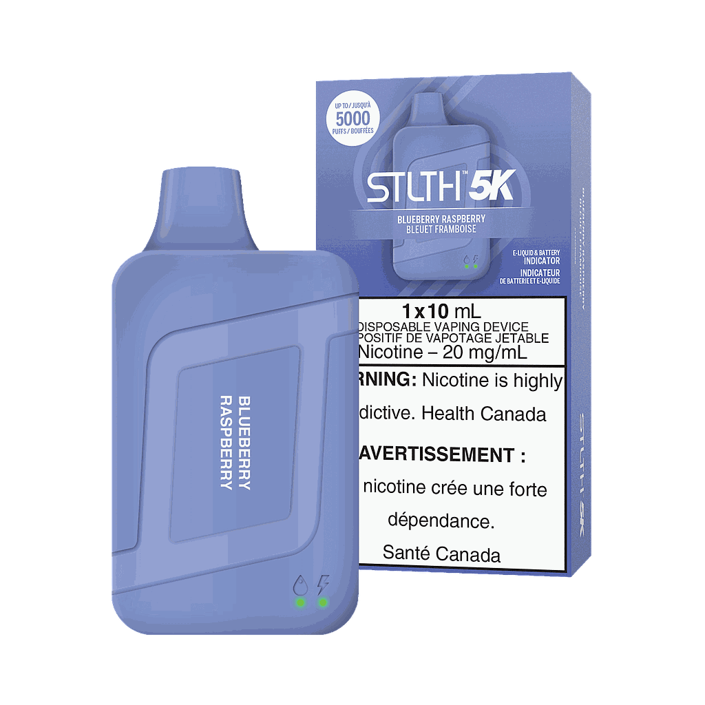 *EXCISED* STLTH 5K Disposable Vape 5000 Puff Blueberry Raspberry Box Of 5