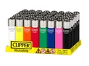 Disposable Lighters Clipper Large Solid Assorted Colors Tray Of 48