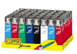 [clp033b] Jet Flame Lighters Clipper Mini Solid Assorted Colors Tray Of 48