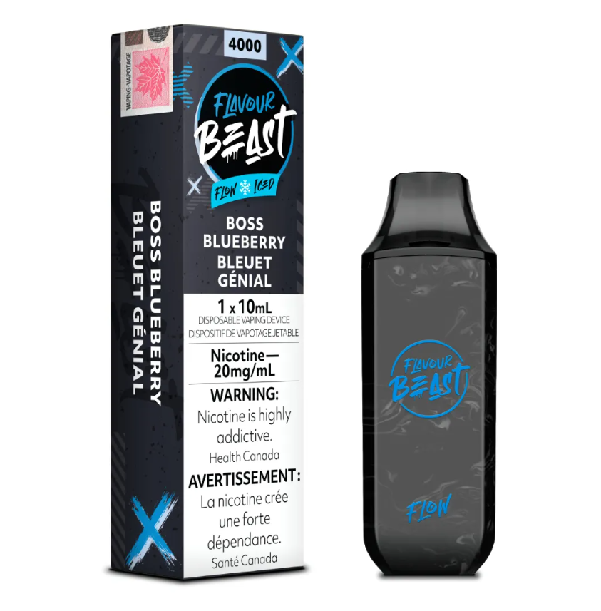 *EXCISED* Flavour Beast Flow Disposable Vape Rechargeable Bossed Blueberry Iced Box Of 6