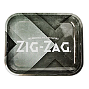 Zig Zag Metal Rolling Tray - Large - Black