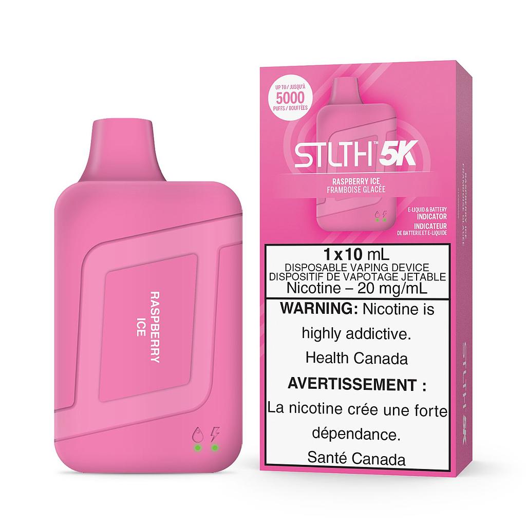 [sth1516b] *EXCISED* STLTH 5K Disposable Vape 5000 Puff Raspberry Ice Box Of 5