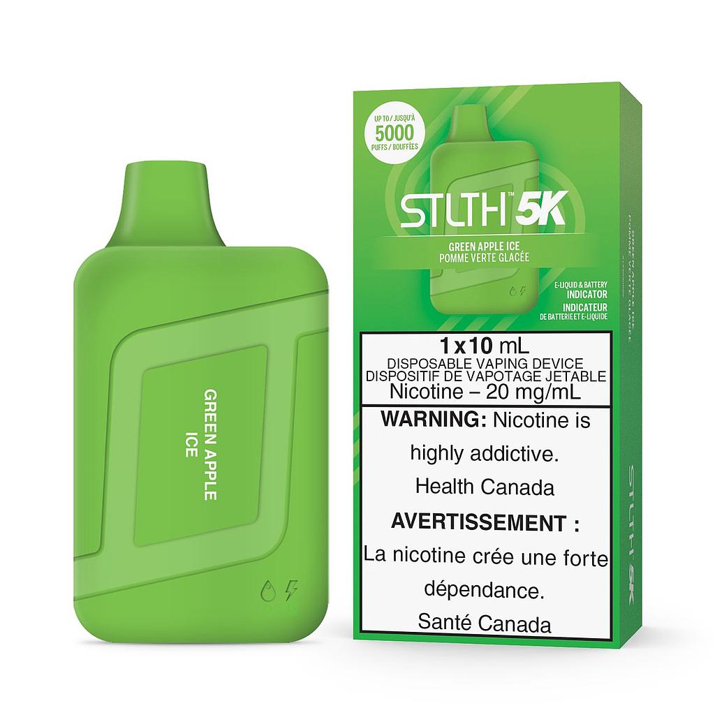 [sth1518b] *EXCISED* STLTH 5K Disposable Vape 5000 Puff Green Apple Ice Box Of 5