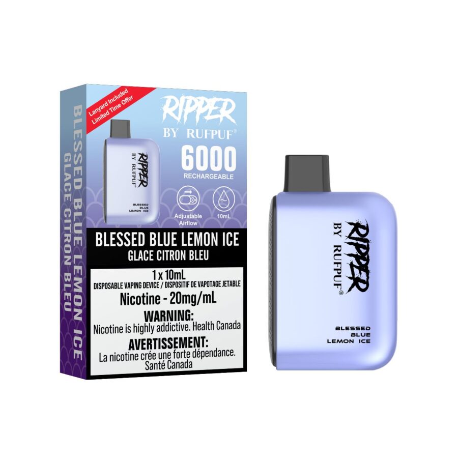 *EXCISED* Disposable Rufpuf Ripper 6000 Blessed Blue Lemon Ice Box of 10