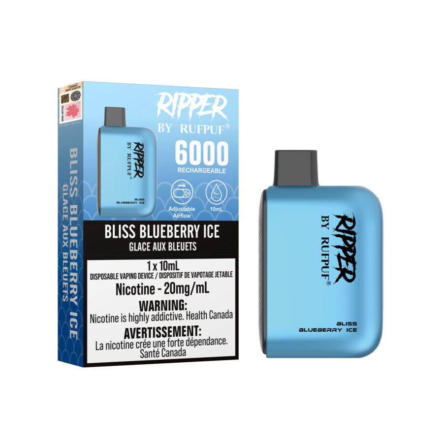 *EXCISED* Disposable Rufpuf Ripper 6000 Bliss Blueberry Ice Box of 10