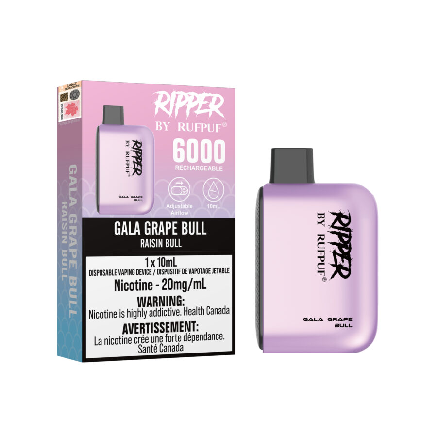*EXCISED* Disposable Rufpuf Ripper 6000 Gala Grape Bull Box of 10