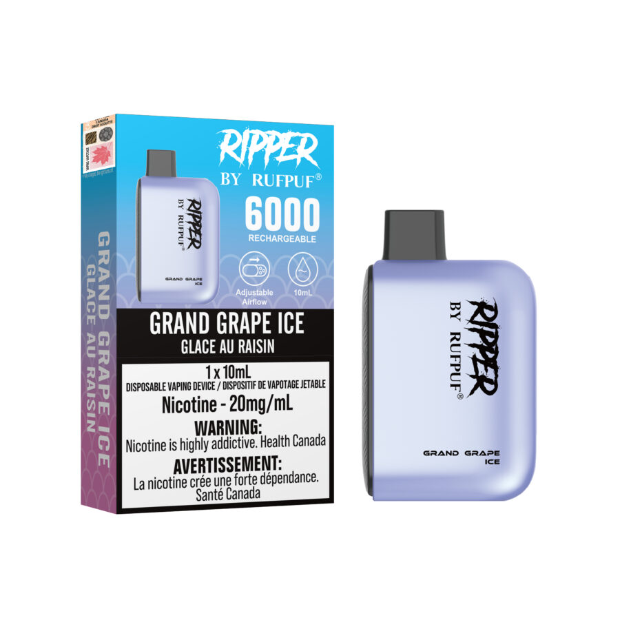 *EXCISED* Disposable Rufpuf Ripper 6000 Grand Grape Ice Box of 10