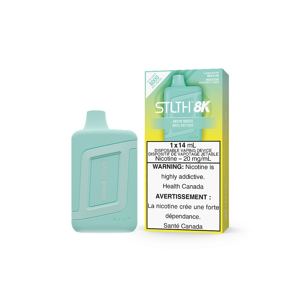 [sth1601b] *EXCISED* STLTH 8K Disposable Vape 8000 Puff Arctic Breeze Box Of 5