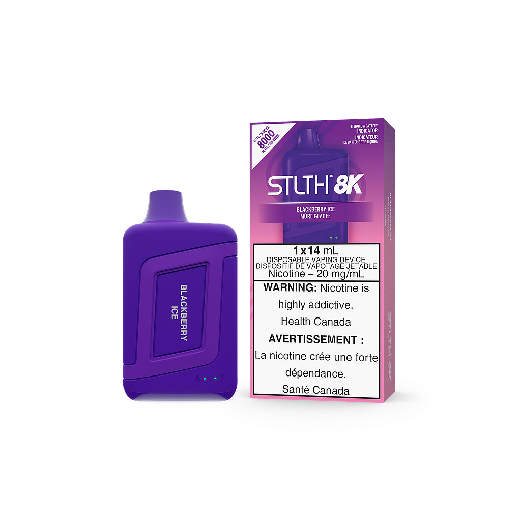 [sth1602b] *EXCISED* STLTH 8K Disposable Vape 8000 Puff Blackberry Ice Box Of 5
