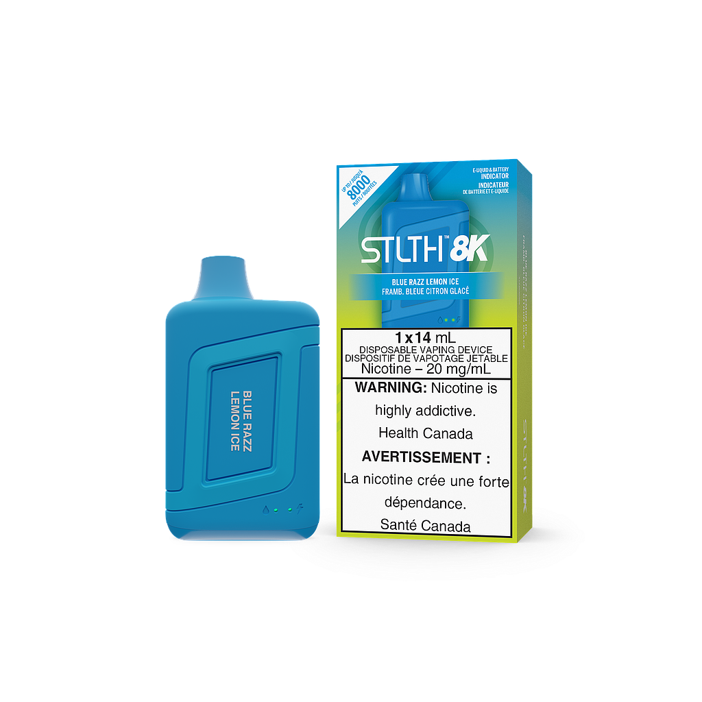 *EXCISED* STLTH 8K Disposable Vape 8000 Puff Blue Razz Lemon Ice Box Of 5