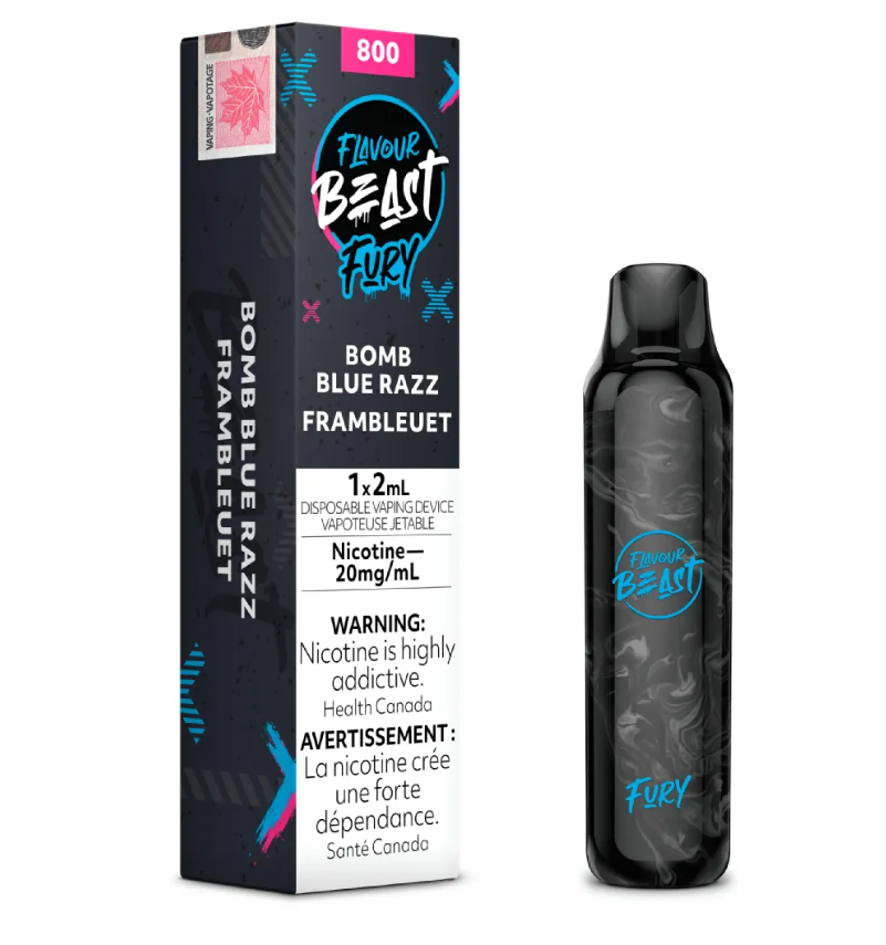 *EXCISED* Flavour Beast Fury Disposable Vape Bomb Blue Razz Box Of 6